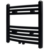 Crni kupaonski radijator za centralno grijanje zaobljeni 480 x 480 mm | shoptok.hr