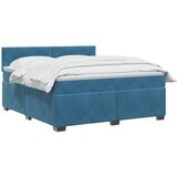 Krevet s box springom madracem i LED-om Plava 140 x 190 cm - Plava 140 x 190 cm Prošiveno gumbima | shoptok.hr