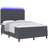  LED Box Spring Krevet Tamno siva i bijela 140 x 200 cm | shoptok.hr