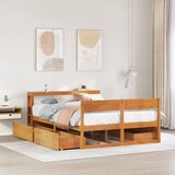  Okvir kreveta bez madraca voštano smeđi 140x190 cm od borovine | shoptok.hr