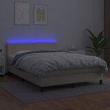  box spring s madracem LED krem 140x190cm od umjetne kože | Eponuda.com