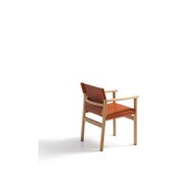 Kave Home Jedilni stol z nasloni za roke iz masivnega jesena v konjak rjavi barvi Jan – | Shoptok.si