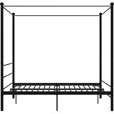  Okvir za krevet s nadstrešnicom crni metalni 160 x 200 cm | Eponuda.com