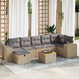  8-dijelni set vrtnih sofa od poliratana s jastucima bež Cijene