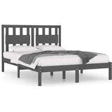  Posteljni okvir siv iz trdne borovine 200x200 cm, (20685079) | Shoptok.si