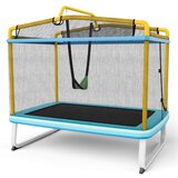  Pravokotni trampolin 3v1, 190 x 124 cm (modra - rumena barva) | Shoptok.si