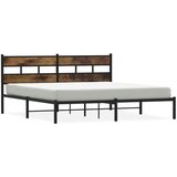 vidaXL Metalni okvir kreveta bez madraca boja hrasta 200x200 cm | shoptok.hr