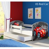  Otroška postelja ACMA z motivom, stranska bela + predal 160x80 cm 05 Red Car | Shoptok.si