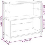  Knjižni ormar Crna hrast 80x30x78 5 cm Tehničko drvo | shoptok.hr