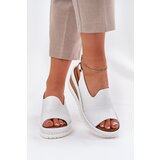 ARTIKER Ladies Leather Wedge Sandals White | Shoptok.si