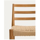 Kave Home Barska stolica od punog hrasta u prirodnoj boji (visine sjedala 65 cm) Analy – | shoptok.hr