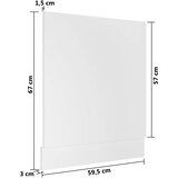 PANEL za perilicu posuđa "Lyon" Bijeli 59,5x3x67 cm Konstruirano drvo | Eponuda.com