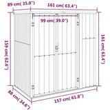  Vrtno spremište antracit 161 x 89 x 161 cm od pocinčanog čelika | shoptok.hr