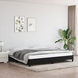The Living Store Posteljni okvir brez vzmetnice črn 200x200 cm blago - Posteljni Okvir, (21531441) | Shoptok.si