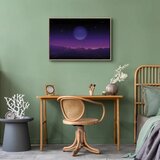  Slika - Futuristic landscape 2 (1 Part) Wide 120x80 U prirodnom drvenom okviru | shoptok.hr