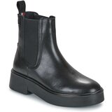 Tommy Hilfiger Polškornji MINIMAL LEATHER CHELSEA LOGOTAPE Črna Cene
