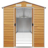 vidaXL Vrtno spremište svjetlosmeđe 191 x 895 x 198 cm pocinčani čelik | shoptok.hr