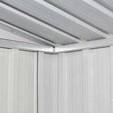 vidaXL Vrtna skladiščna lopa rjava 257x205x178 cm jeklena | Shoptok.si