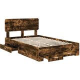  Konstrukcija postelje z vzglavjem Dimljeni oreh 120 x 200 cm, (5000103057) | Shoptok.si
