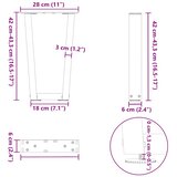  Noge za klub stolić V-oblika 2 kom Crne 28 x (42-43,3) cm Čelik | Eponuda.com