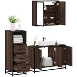 vidaXL 3-dijelni set kupaonskog namještaja boja smeđeg hrasta drveni | shoptok.hr