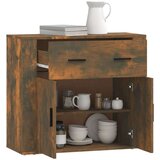  Komoda boja dimljenog hrasta 80x33x70 cm od konstruiranog drva | shoptok.hr