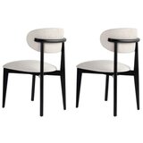 Hanah home stolica lionte - white, black whiteblack chair set (2 pieces) | ePonuda.com