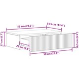 Stolna montirana na zid 59 x 34,5 x 17 cm Konstruirano drvo | shoptok.hr