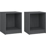 Maison Chic Dvo delni komplet Nočne omarice - Nočne mize siva 35,5x33,5x41,5 cm trdna borovina, (21689225) | Shoptok.si
