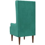  Stolica s visokim naslonom prošivena gumbima Tirkizna Baršun | shoptok.hr