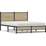 Metalni okvir kreveta bez madraca boja hrasta sonome 150x200 cm | shoptok.hr
