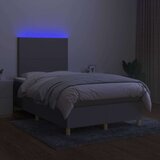  Box spring postelja z vzmetnico LED sv. siva 120x200 cm blago, (20789467) | Shoptok.si
