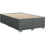 vidaXL Box spring postelja z vzmetnico temno siva 120x200 cm blago | Shoptok.si