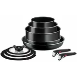 Tefal Aluminijski set posuđa 10 kom Ingenio Easy Cook & Clean Black -