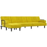 vidaXL Kutna garnitura na razvlačenje žuta 260x140x70 cm bar&scaron;unasta cijene