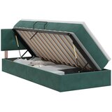 Krevet s od storage s uzglavljem Tamnozelena 90 x 200 cm Baršun | shoptok.hr