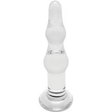Rimba Dolly - valoviti analni stakleni dildo (proziran) | shoptok.hr