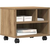 vidaXL Stojalo za tiskalnik z kolesi, umetni hrast, 41x32x33,5 cm | Shoptok.si