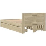  Okvir za krevet s uzglavljem boja hrasta 75x190 cm drveni | shoptok.hr