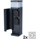 Brilagi Spoljna lampa sa 2 SCHUKO utičnice PILLAR 1xG9/11W/230V IP44 antracit | Eponuda.com