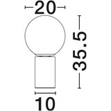 Nova Luce Bijela/u zlatnoj boji staklena stolna lampa (visina 35,5 cm) Vita – | shoptok.hr