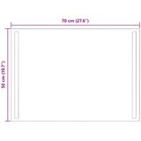  LED kupaonsko ogledalo s ogledalom *Transparent*an 70 x 50 cm | shoptok.hr