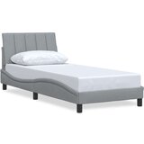 vidaXL Posteljni okvir brez vzmetnice svetlo siv 80x200 cm blago | Shoptok.si