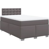 Maison Chic Box spring postelja - Vzmetna postelja z vzmetnico siva 120x200 cm umetno usnje SL23781, (21891237) | Shoptok.si