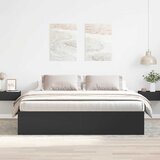  Okvir kreveta bez madraca crni 180x200 cm konstruiranog drva | shoptok.hr