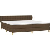  Krevet s oprugama i madracem tamnosmeđi 200x200 cm od tkanine | shoptok.hr