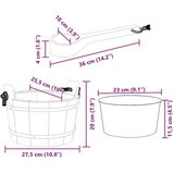  Kanta za saunu 2 pcs Smeđa Čvrsto borovo drvo i konoplja | shoptok.hr