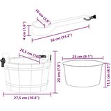  Vedro za savno 2 pcs Rjava Stabilen borov les in konoplja, (5000111274) | Shoptok.si