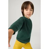 Mayoral Otroški pulover s primesjo volne zelena barva, 4337