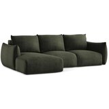 Makamii Zelena sklopiva kutna garnitura (s lijevim kutom/s ležaljkom) Leila – | shoptok.hr